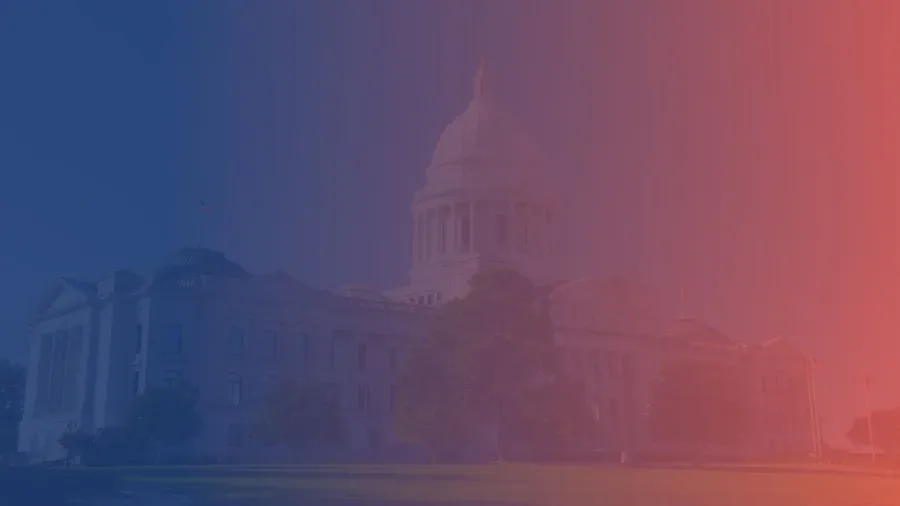 The state capitol building in Little Rock, Arkansas.
