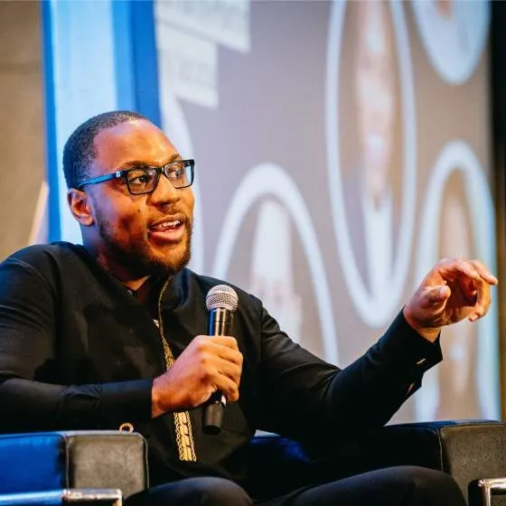 A panelist speaks at the 2024 Open Forum convening.