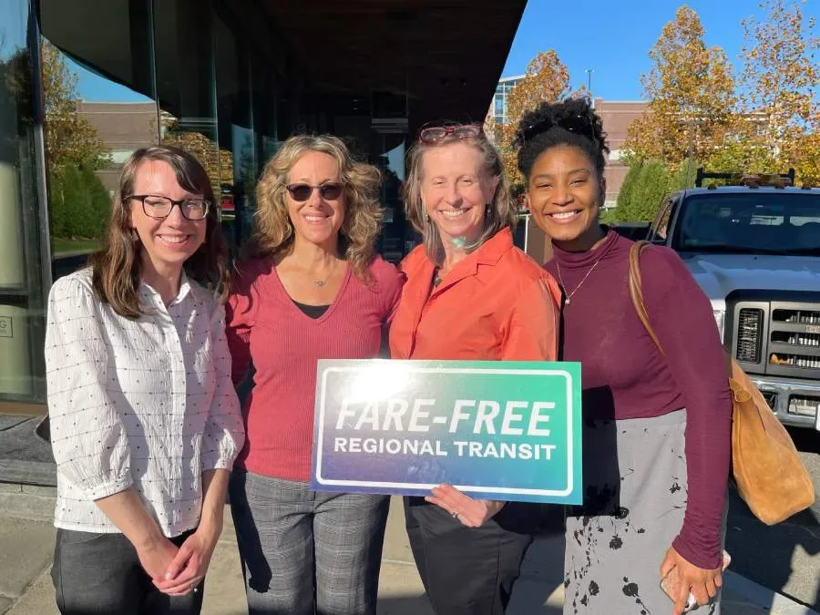Staff from the Public Health Institute of Western Massachusetts pose for a photo with a sign that reads 