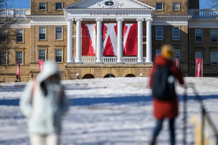 The University of Wisconsin-Madison campus during winter.