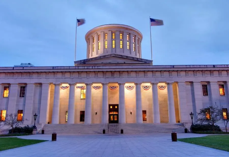 The Ohio Statehouse in Columbus, OH.